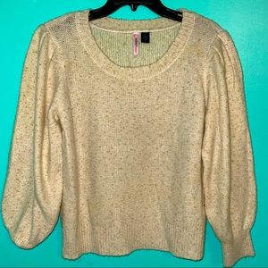 golden plush armed sweater